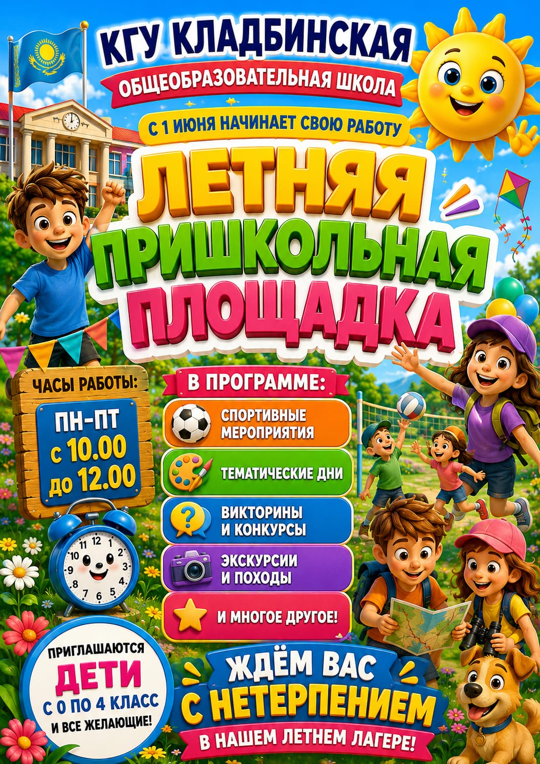 Летняя пришкольная площадка